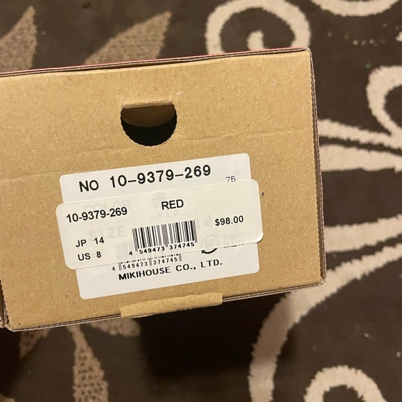 Mikihouse Red Sneakers Baby/Toddler Size 8 - Picture 5 of 5